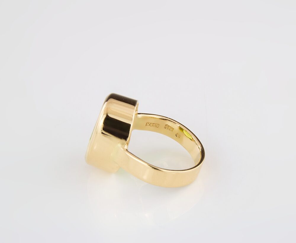 Gold Ring mit Peridot, Max Hockum, Helsingborg 2000 – Bild 4