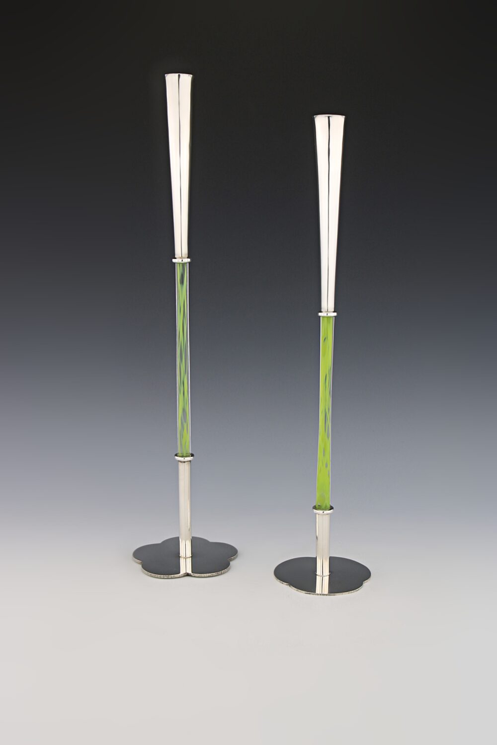 Silber Design Orchideen Vasen, Glas, Karlheinz Sauer, Västerås 2012