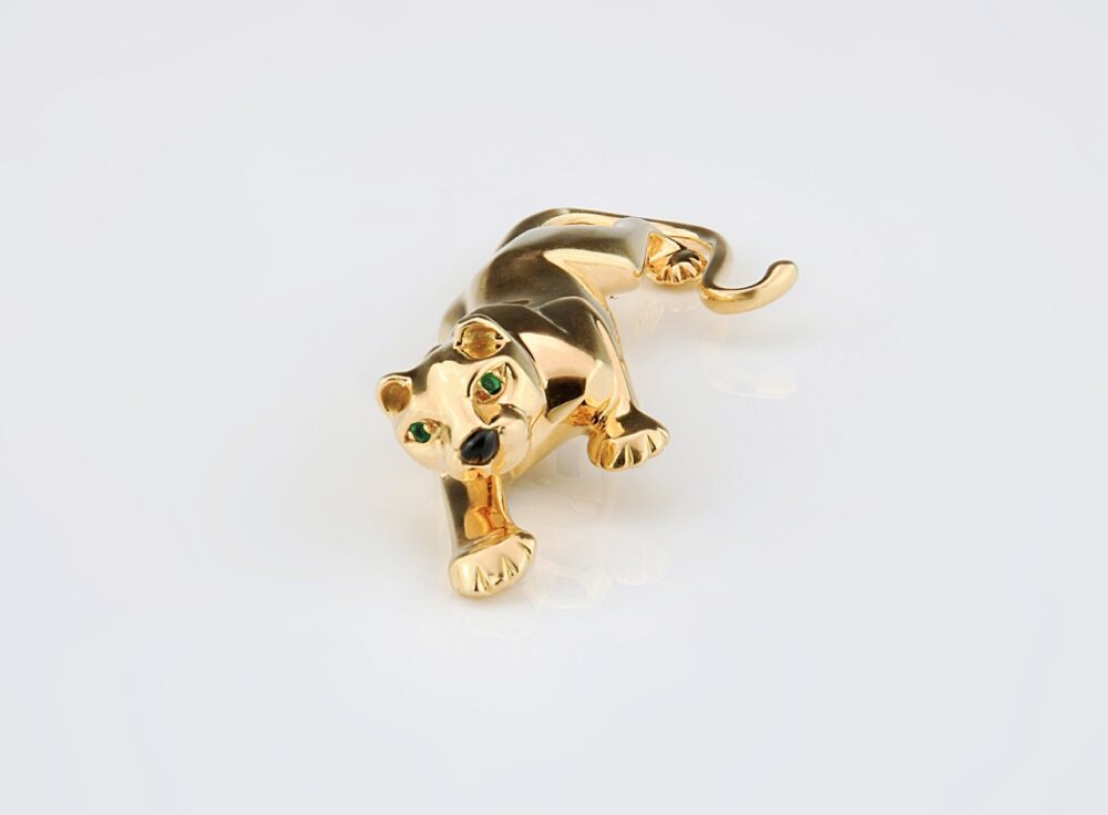 CARTIER Gold Brosche, "Panthere Khourra", Paris 1980er Jahre – Bild 3