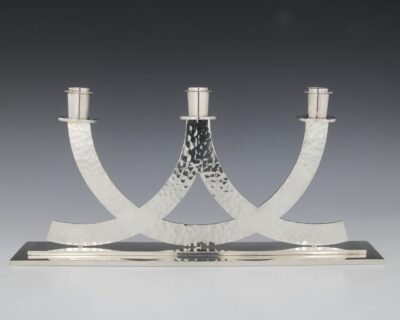 Art-Déco Silber Kandelaber, Meisterzeichen: EM, Deutsch um 1920-30