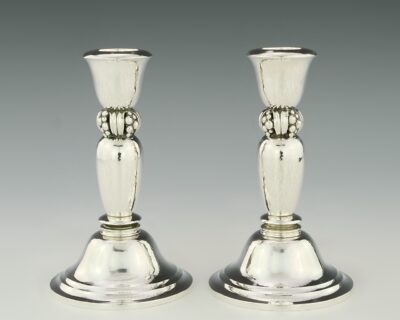 Silber Leuchter, Georg Jensen, Harald Nielsen, Mod.: 492, Kopenhagen 1933-44